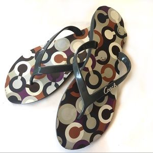 Coach Signature C Flip Flops
